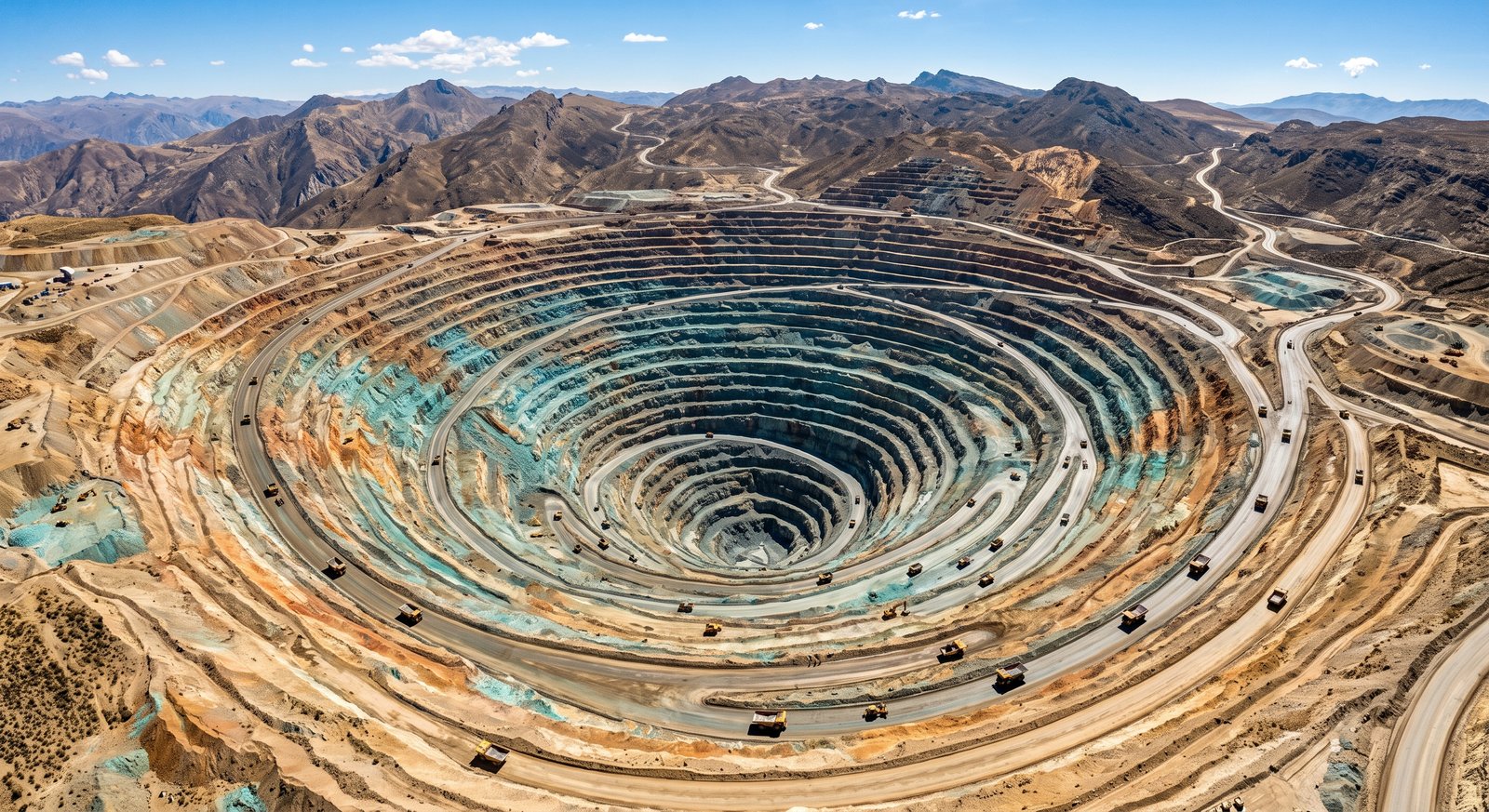 Perú como potencia minera mundial, vista de tajo abierto y riqueza mineral